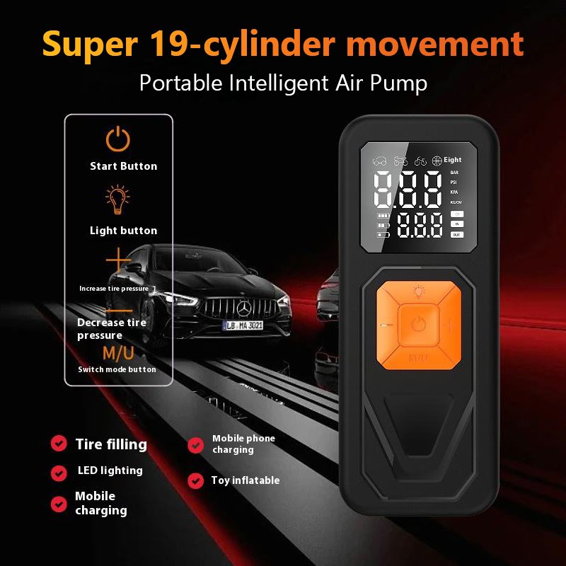 2026 New Multi-functional car air pump - Image 3